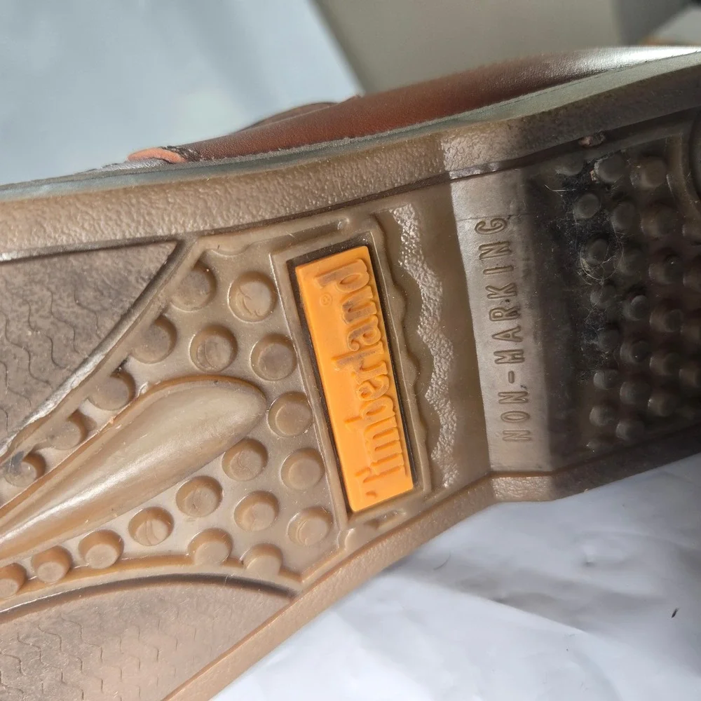 Timberland Mens Brown Leather Boat Shoes 2-Eye Loafers 70524 3883 Size 12M